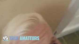 POV: Petite Blonde Amateur Girlfriend Gets Face Fucked in the Kitchen
