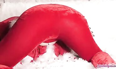 Boy Raunchy Rigid Plumbs Vulgar Elf after Head on Christmas