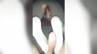 Naughty Sweat-Soaked Toes Wrap Around Daddy's Massive Cock