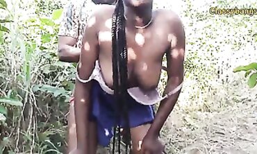 Ebony Princess Takes It Outdoors in the Bush