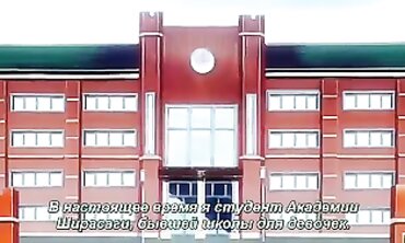 Two Asian School Femmes Gargle and Gangbang in College
