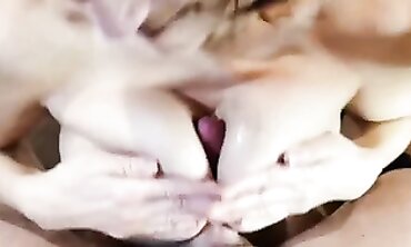 Step-Milf with Huge Tits Pulverizes Boyfriend While I Blow