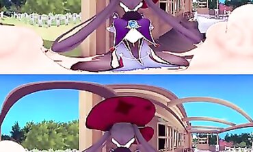 VR 360 4K: Mona Genshin Influence Head and Standing