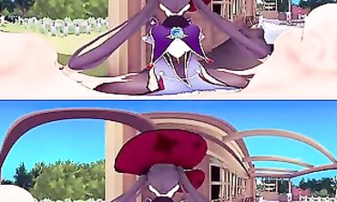 VR 360 4K: Mona Genshin Influence Head and Standing