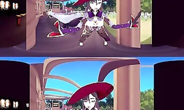 VR 360 4K: Mona Genshin Influence Head and Standing