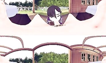VR 360 4K: Mona Genshin Influence Head and Standing
