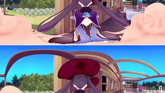 VR 360 4K: Mona Genshin Influence Head and Standing