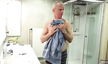 Legal Teen with Huge Tits Gets Pounded by Older Grandpa