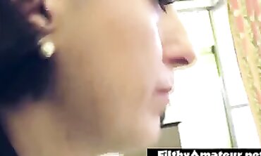 Hot MILF Gives Blowjob in Restaurant Bathroom - Amateur Porn Star Wannabe