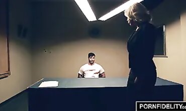 Bridgette B Interrogates A Suspect's Stiffy For Pornfidelity