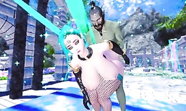 Skyrim THICC: Vana Cyan Takes on a Massive Orc Cock