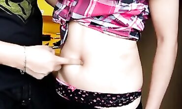FantasyOfPaula's Girlfriend Gets Arousing Belly Button Piercing & Stomach Kick