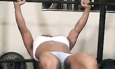 Muscular Melissa Dettwiller Goes Nude in the Gym