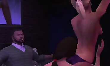 GTA V Cosplay Dyke Strippers POV Lapdance