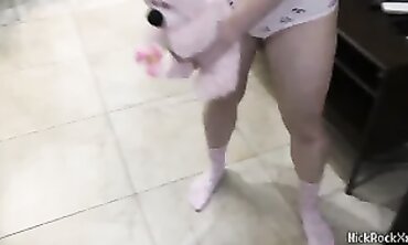 barely legal Redhead Neighbor Shows Off Her Lingerie