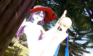 Lumine Futanari Cosplay in Genshin Impact Style