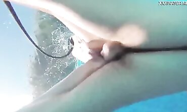 Candy and Lizzy Pounding Mike Underwater