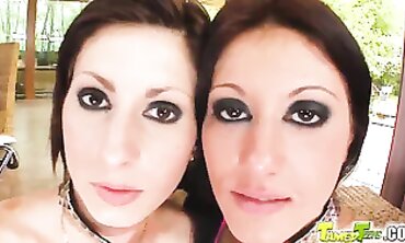 Tamed College Girl Lila and Miky Spanked and Double Penetrated