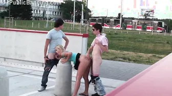 Outdoor Orgy Party - Threesome Sex Frenzy with Group of Horny Babes