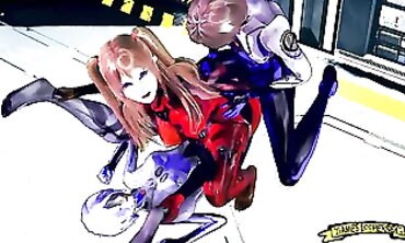 Petite Anime Babe Gets Roughly Pounded in 3D SFM Threesome