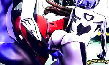 Petite Anime Babe Gets Roughly Pounded in 3D SFM Threesome