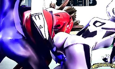 Petite Anime Babe Gets Roughly Pounded in 3D SFM Threesome