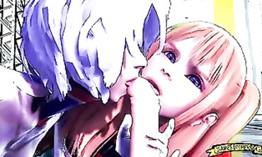 Petite Anime Babe Gets Roughly Pounded in 3D SFM Threesome