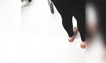 Lucy Salvi's See-Through Trousers in Public Store
