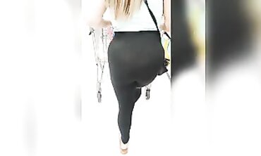 Lucy Salvi's See-Through Trousers in Public Store
