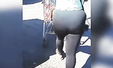 Lucy Salvi's See-Through Trousers in Public Store