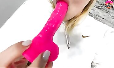 Amazing Blonde Gets Wet Massage With Pink Toy At Home