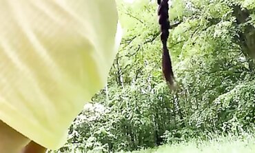 Slender Nympho Gets Nailed in the Woods