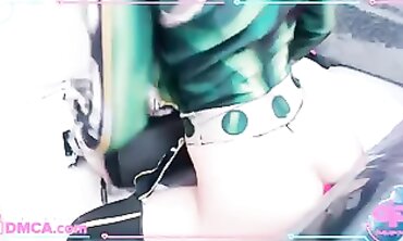 Toga Asui Cosplay Slut Gets Double Penetrated