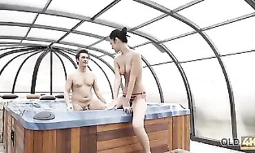 MILF Plays With Black Haired Bimbo In A Hot Lesbian Threesome