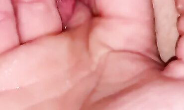 POV Close-Up: Till's Leisurely Finger Pummel to Creampie