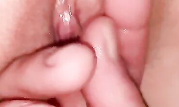 POV Close-Up: Till's Leisurely Finger Pummel to Creampie
