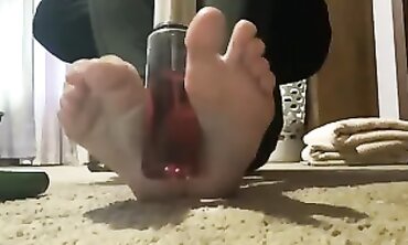 POV Foot Fetish: Sock Strip and Toe Tease