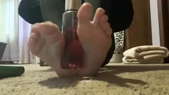 POV Foot Fetish: Sock Strip and Toe Tease