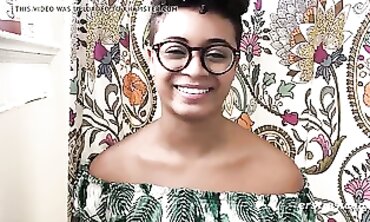 Sweet Black Amateur with Big Boobs Plays for the Camera