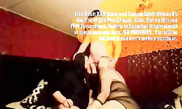 Gothic BBW Threesome with Smoking, Bondage & Headshot