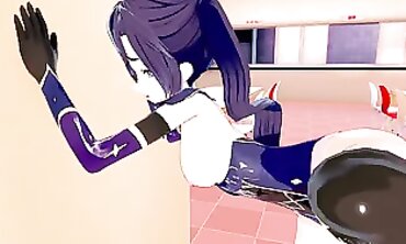 Mona Genshin Impact 3D Hentai Blowjob and Creampie