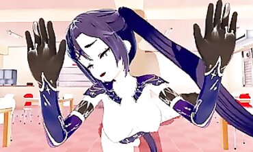 Mona Genshin Impact 3D Hentai Blowjob and Creampie
