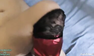 Asian Amateur POV Blowjob in Stockings