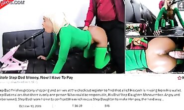 Ebony Stepdaughter Takes Huge African Dick for Creampie
