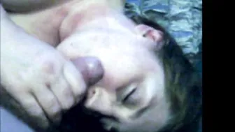 British BBW GILF Shows Hairy Snatch Then Takes Facial Cumshot