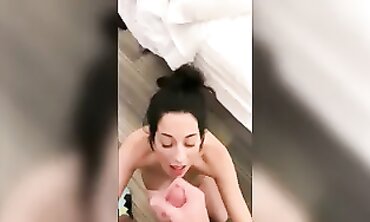SexyJasmiin Gets a Creampie and Facial in College