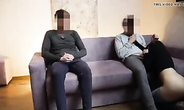 Inexperienced Hotwife Threesome with Cheating Husband and Friend