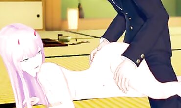 Darling in the Franxx Zero Two Cosplay Gets Creampie