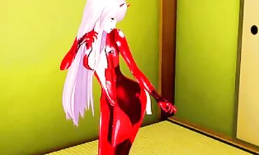 Darling in the Franxx Zero Two Cosplay Gets Creampie