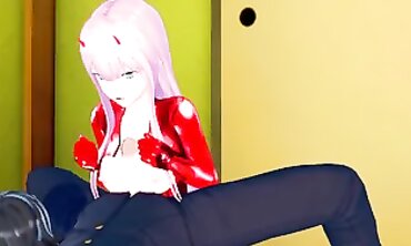 Darling in the Franxx Zero Two Cosplay Gets Creampie